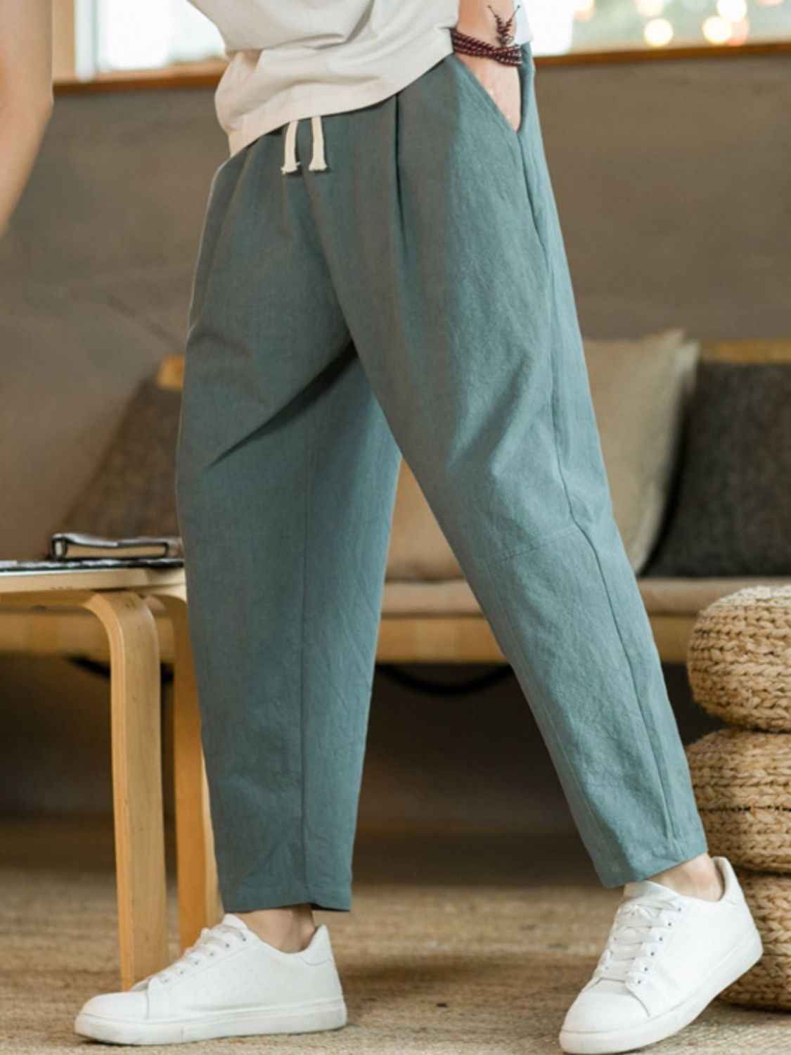 Plus Size Drawstring Pants with Pockets - Damned Threads